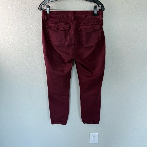 PAIGE Mayslie Jogger Pants Burgundy Spice Denim Casual Women’s Size 28 - Picture 10 of 13